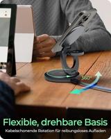 ICY BOX IB-SH101-CH Hoofdtelefoons, Smartphone, Smartwatch Antraciet, Grijs Snel opladen Binnen - thumbnail