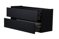 Wiesbaden Marmaris losse onderkast + 2 laden mat zwart 100 cm - thumbnail
