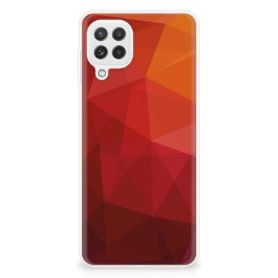 TPU Hoesje voor Samsung Galaxy A22 4G | M22 Polygon Red TPU Hoesje voor Samsung Galaxy A22 4G | M22 Polygon Red
