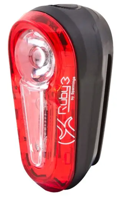 Spanninga achterlicht ruby3 xb flash 3 led incl batterijen