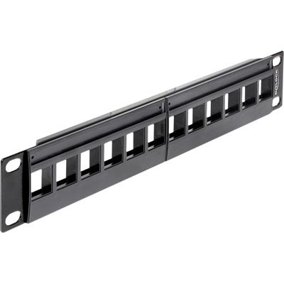 DeLOCK Keystone Patchpanel 10" 12 Port patchpaneel