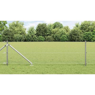 VidaXL Afrasteringspaal zilver 25 x 0,4 m (25 x 25 mm gaas) staal
