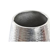 Vaas DKD Home Decor Gezicht Zilverkleurig Aluminium 19 x 19 x 31 cm Modern - thumbnail