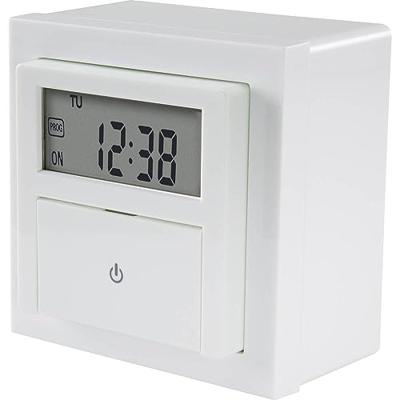 Sygonix SY-4504968 Inbouwtimer Digitaal Weekprogramma 1800 W Countdown-functie, Incl. opzetframe, START/STOP functie, Programmeerfunctie, Toevalsfunctie,