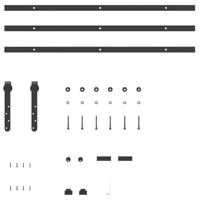 VidaXL Ophangset voor schuifdeur 244 cm koolstofstaal - thumbnail
