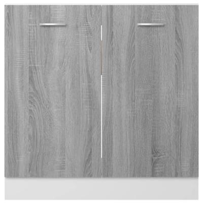 Gootsteenkast Lyon 80x46x81,5cm bewerkt hout grijs sonoma eiken
