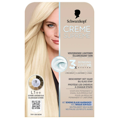 Schwarzkopf Creme Supreme Crèmekleuring L1++ Extreme Lightener Plus Schwarzkopf Creme Supreme Crèmekleuring L1++ Extreme Lightener Plus
