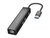 Conceptronic DONN07BA interface hub USB 3.2 Gen 1 (3.1 Gen 1) Type-A 5000 Mbit/s Zwart - thumbnail