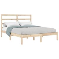 Bedframe massief hout 135x190 cm - thumbnail
