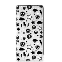Mobiel BookCase Samsung Galaxy A41 Silver Punk - thumbnail