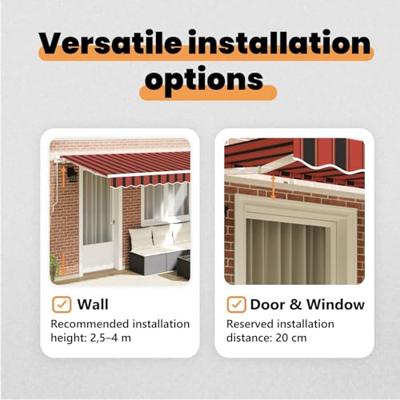 VidaXL Inklapbaar zonnescherm oranje 400 x 200 cm stof