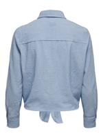 Only Onllecey Ls Knot Shirt Noos Wvn 15195910 Blouse Cloud Dancer Medium Blue - thumbnail