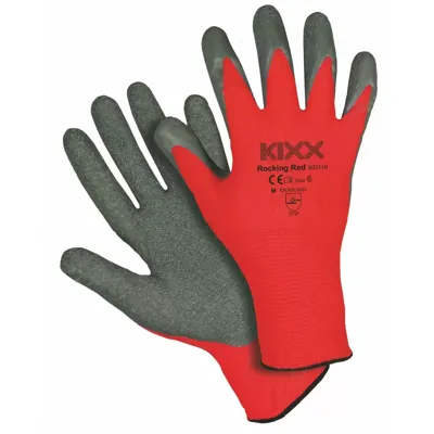 Tuinhandschoen Rocking Red maat M ofwel 8 KIXX - Kixx