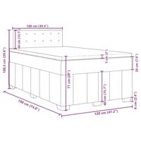 Boxspring met matras stof donkergrijs 120x190 cm - thumbnail