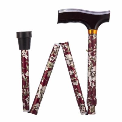 Opvouwbare wandelstok | Burgundy | Lengte 84 -94 cm | Houten handvat | Aluminium | PR30120-BF Opvouwbare wandelstok | Burgundy | Lengte 84 -94 cm | Houten handvat | Aluminium | PR30120-BF