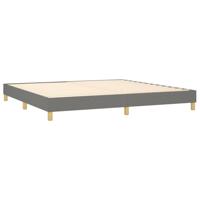 Boxspring met matras stof donkergrijs 200x200 cm - thumbnail