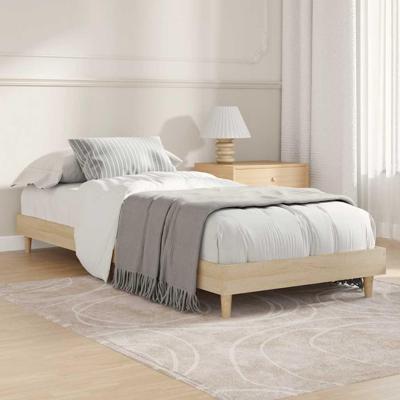 Bedframe bewerkt hout sonoma eikenkleurig 75x190 cm