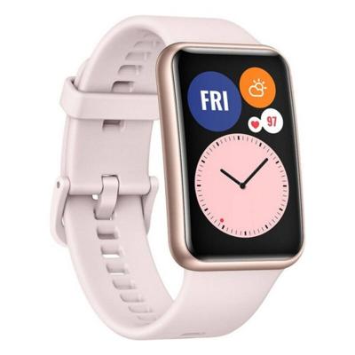 Watch Fit - Roze goud - smart watch met riem - silicone - kersenbloesemroze - afmeting pols: 110-190 mm - display 1.64 Watch Fit - Roze goud - smart watch met riem - silicone - kersenbloesemroze - afmeting pols: 110-190 mm - display 1.64