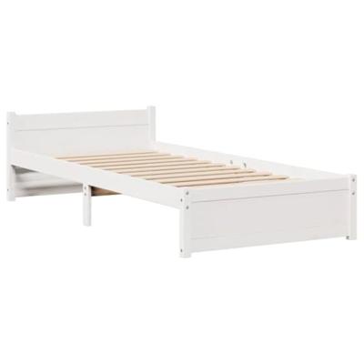 Bedframe met hoofdeinde zonder matras 100x200 cm wit