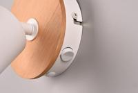 Trio Plafondlamp hout met witAruni - 801170131 - thumbnail
