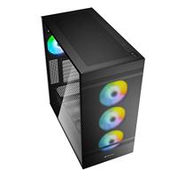 Sharkoon Rebel C50 Black RGB midi tower behuizing - thumbnail