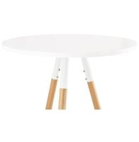 ALTEREGO BARY Ronde hoge tafel - Wit - thumbnail