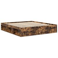 Bedframe gerookt eikenkleurig 180x200 cm Super King Size - thumbnail