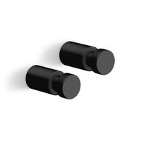 Zack Aivo handdoekhaak set van 2 groot zwart 40445 - thumbnail