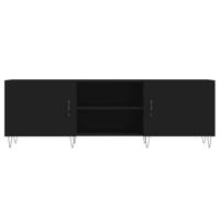 Tv-meubel 150x30x50 cm bewerkt hout zwart - thumbnail