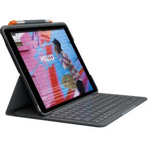 LOGITECH - Bluetooth-toetsenbordhoes voor iPad 10.2 (7e generatie) Slim Folio iPad 10.2 (7e, 8e en 9e generatie) - AZERTY - Grijs