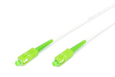 Digitus DK-2922A-20-SCA-SX Glasvezel Optische vezel, Glasvezel Aansluitkabel 20 m Wit, Groen, Limoengroen, Lime Green [1x SC APC-stekker - 1x SC APC-stekker]
