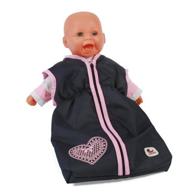 Poppen Slaapzak - Melange Navy Grijs Poppen Slaapzak - Melange Navy Grijs