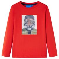 VidaXL Kindershirt met lange mouwen 128 rood - thumbnail