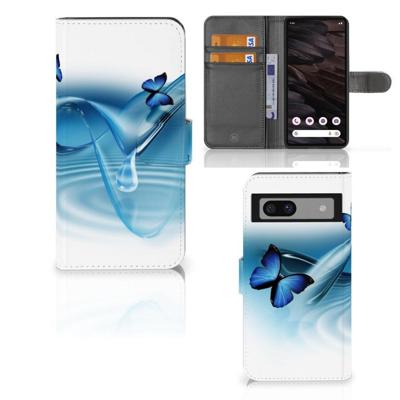 Google Pixel 7A | Telefoonhoesje | Met pasjeshouder | Vlinders