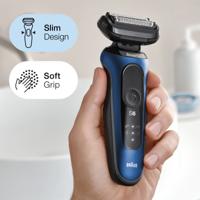 Braun Series 6 Scheerapparaat met scheerblad Trimmer Blauw - thumbnail