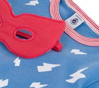 Pyjama verkleedkostuum superheld/superheldin unisex PETIT BATEAU blauw - thumbnail