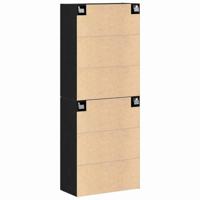 Wandkast 2 pcs Zwart eiken 69.5 x 34 x 90 cm Bewerkt hout - thumbnail