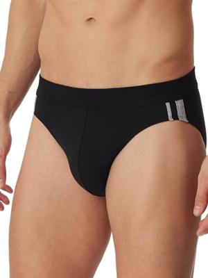 Schiesser Rio slips 95/5 met zachte band zwart 3-pack