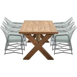 Garden Impressions Timmy tuinset 7-delig groen - Eidar tuintafel