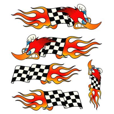 Stickerset Woodpecker finishvlag