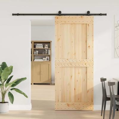 Schuifdeur met beslag 95x210 cm massief grenenhout