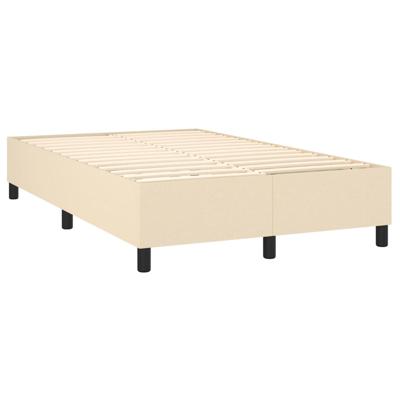 Boxspring met matras stof crèmekleurig 200x200 cm - thumbnail