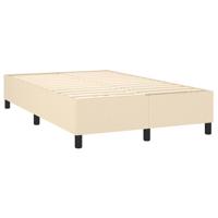 Boxspring met matras stof crèmekleurig 140x200 cm - thumbnail