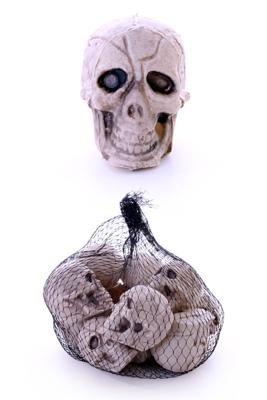 Schedeltjes 4x3 cm 12 stuks Halloween Boland Timstor - Timstor