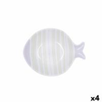 Kom Quid Kaleido Tweekleurig Keramisch Vis 15 x 13 x 4 cm (4 Stuks) - thumbnail