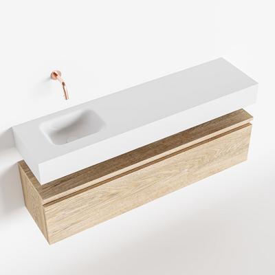 MONDIAZ ANDOR 120cm toiletmeubel washed oak. LEX 120cm wastafel talc links geen kraangat MONDIAZ ANDOR 120cm toiletmeubel washed oak. LEX 120cm wastafel talc links geen kraangat