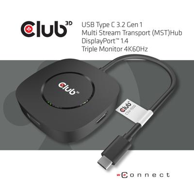 club3D CSV-1550 USB-C / DisplayPort Adapter Zwart 0.13 m club3D CSV-1550 USB-C / DisplayPort Adapter Zwart 0.13 m