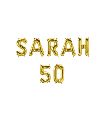 Folie ballon Sarah 50 jaar