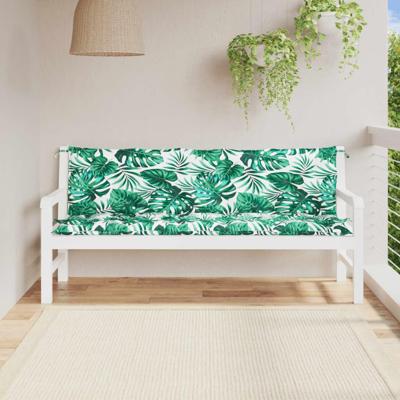 VidaXL Tuinbankkussens 2 st 180x50x7 cm oxford stof bladpatroon