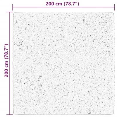 Vloerkleed HUARTE laagpolig zacht wasbaar 200x200 cm rood - thumbnail